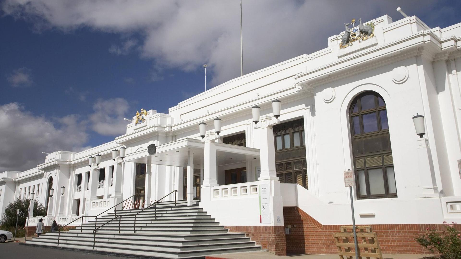 Das Parlamentsgebäude im Regierungsviertel der australischen Hauptstadt Canberra. Das Parlamentsgebäude im Regierungsviertel der australischen Hauptstadt Canberra.