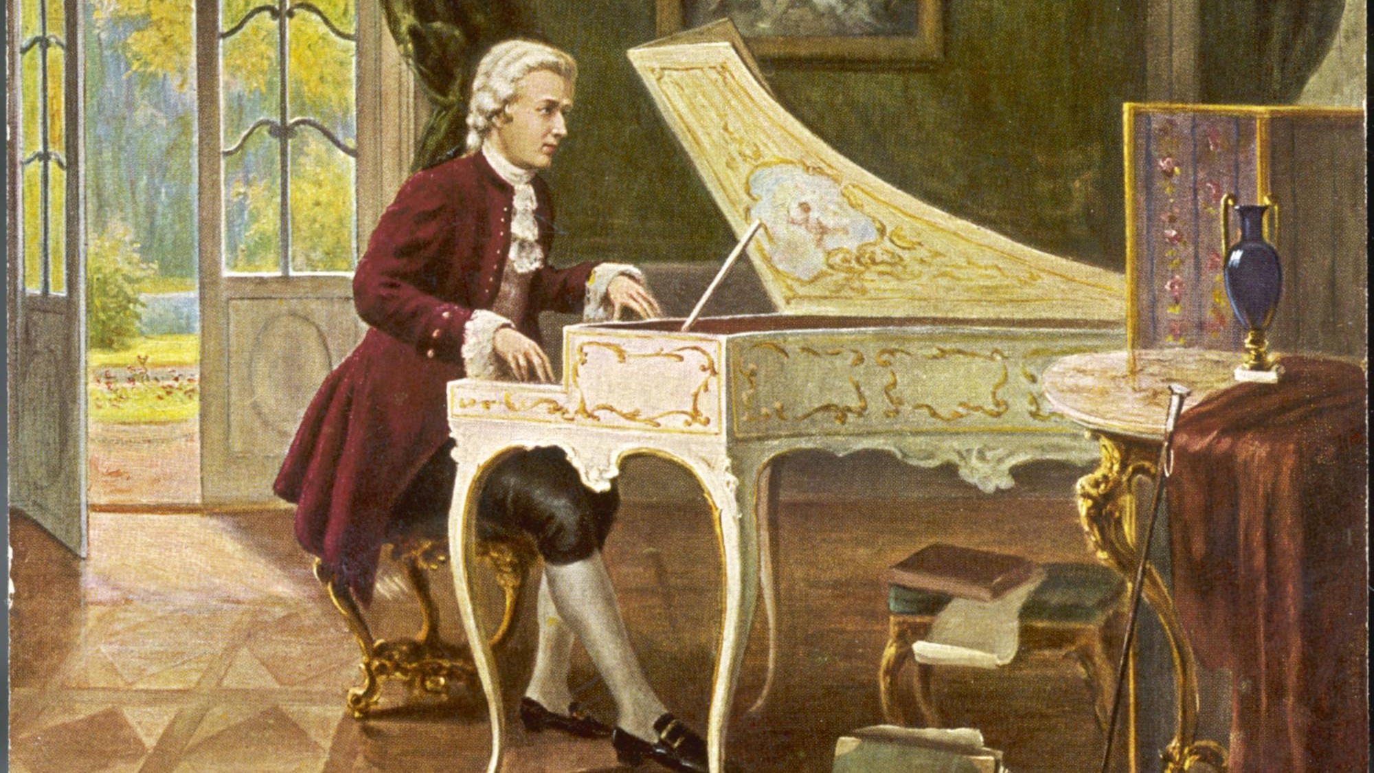 Вольфганг Амадей Моцарт за пианино