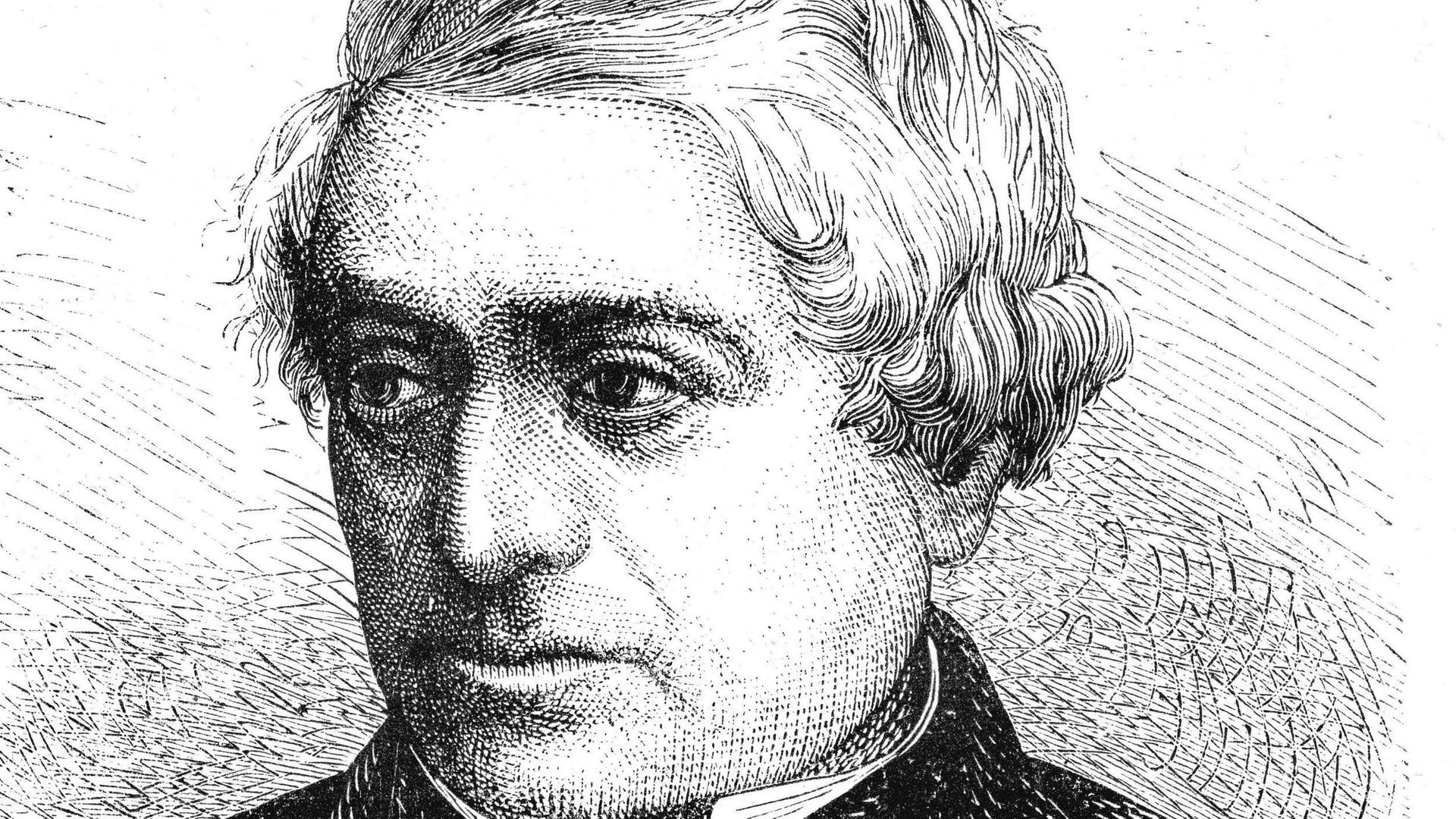 Paul Camille Denis, seit 1852 von Denis, war einer der führenden Ingenieure in der Frühzeit der Eisenbahn in Deutschland und Teilnehmer am Hambacher Fest. Gravur um 1886 Paul Camille Denis, seit 1852 von Denis, war einer der führenden Ingenieure in der Frühzeit der Eisenbahn in Deutschland und Teilnehmer am Hambacher Fest. Gravur um 1886
