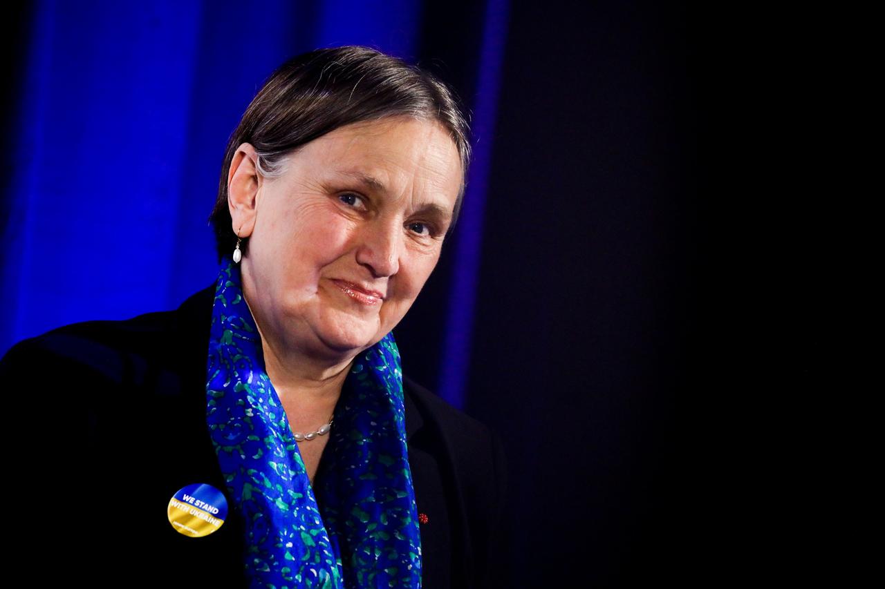 Die polnische Oppositions- und EU-Politikerin Róża Thun bei der EDP-Konferenz "Solutions For Europe" anläßlich des 18. Jahrestags des EU-Beitritts von Polen am 6. Mai 2022. Die polnische Oppositions- und EU-Politikerin Róża Thun bei der EDP-Konferenz "Solutions For Europe" anläßlich des 18. Jahrestags des EU-Beitritts von Polen am 6. Mai 2022.