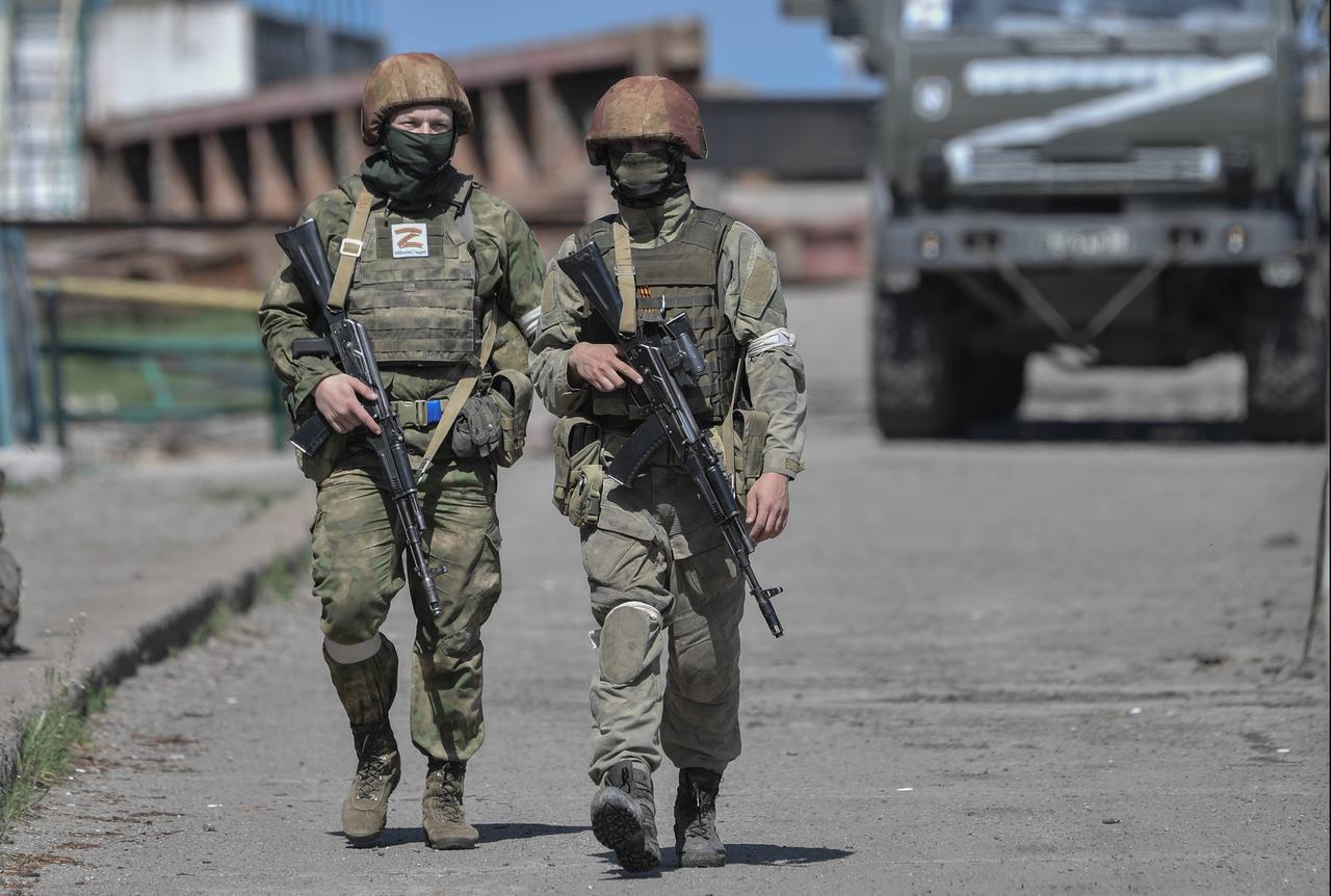 Russisches Militär in der Region Cherson Russisches Militär in der Region Cherson