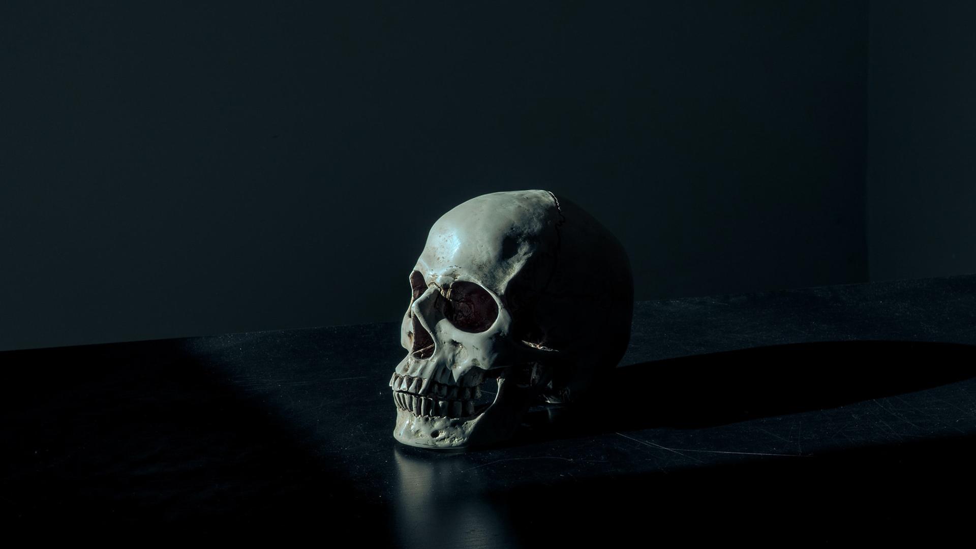 Mit dem Tod des Komponisten Scheffel verschwindet auch der Schädel des Dichters E. T. A. Hoffmann. Zu sehen: Der Schädel eines Menschen. Mit dem Tod des Komponisten Scheffel verschwindet auch der Schädel des Dichters E. T. A. Hoffmann. Zu sehen: Der Schädel eines Menschen.
