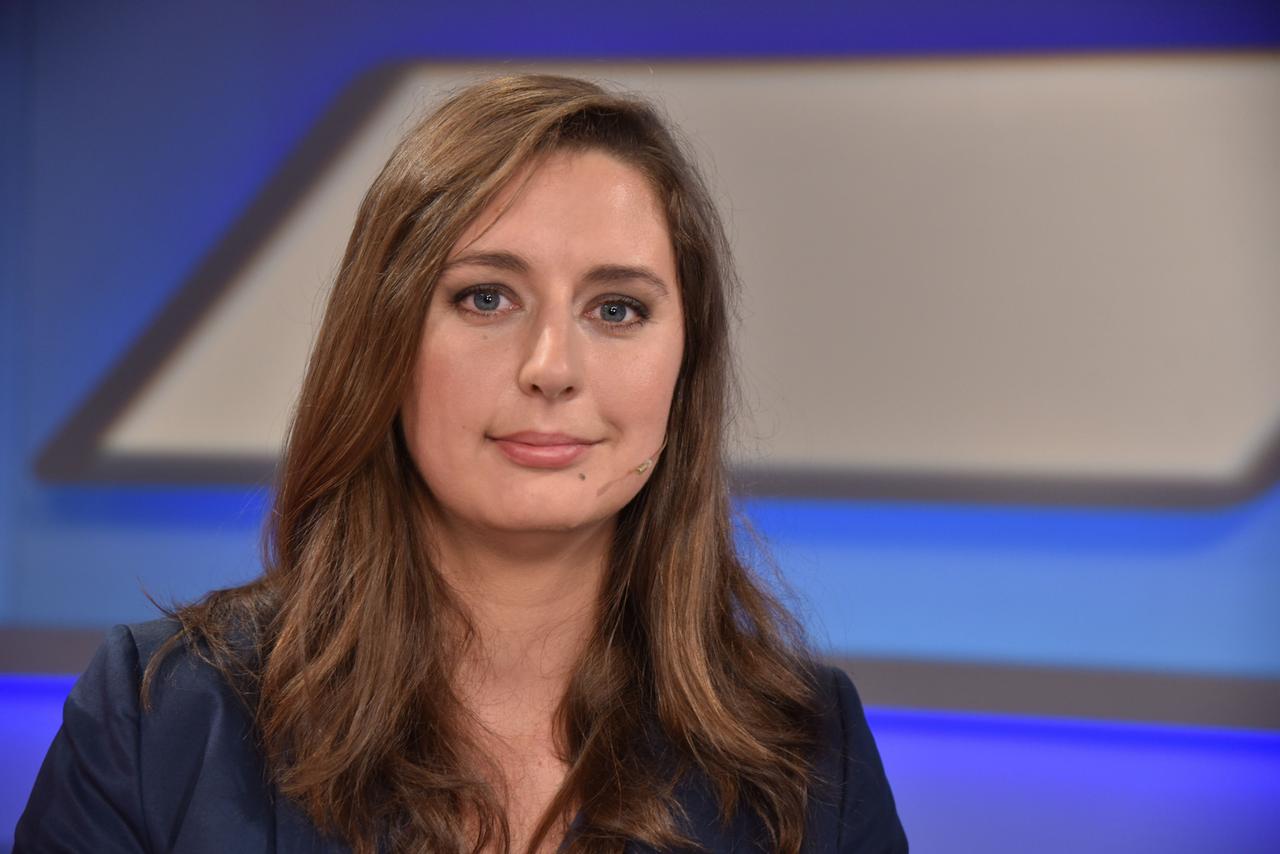 Die Publizistin Katharina Nocun zu Gast in der ARD Talkshow "Maischberger die Woche".
