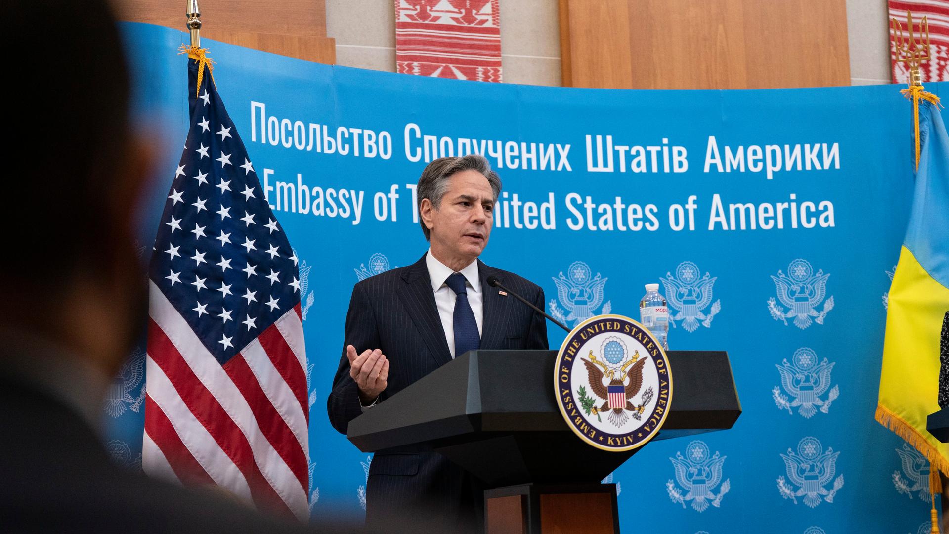 Ukraine-Konflikt - US-Außenminister Blinken in Kiew