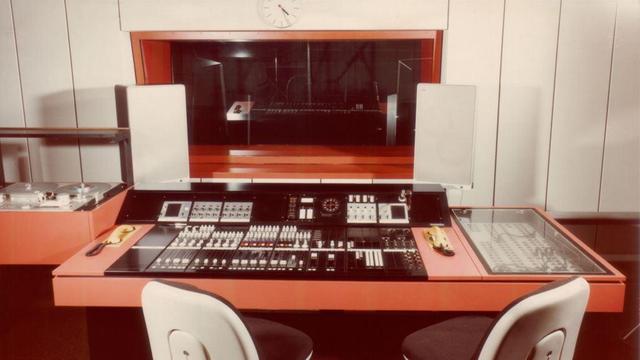 Aufnahme eines Mono-Produktionsstudios im Deutschlandfunk im Jahr 1980 Aufnahme eines Mono-Produktionsstudios im Deutschlandfunk im Jahr 1980