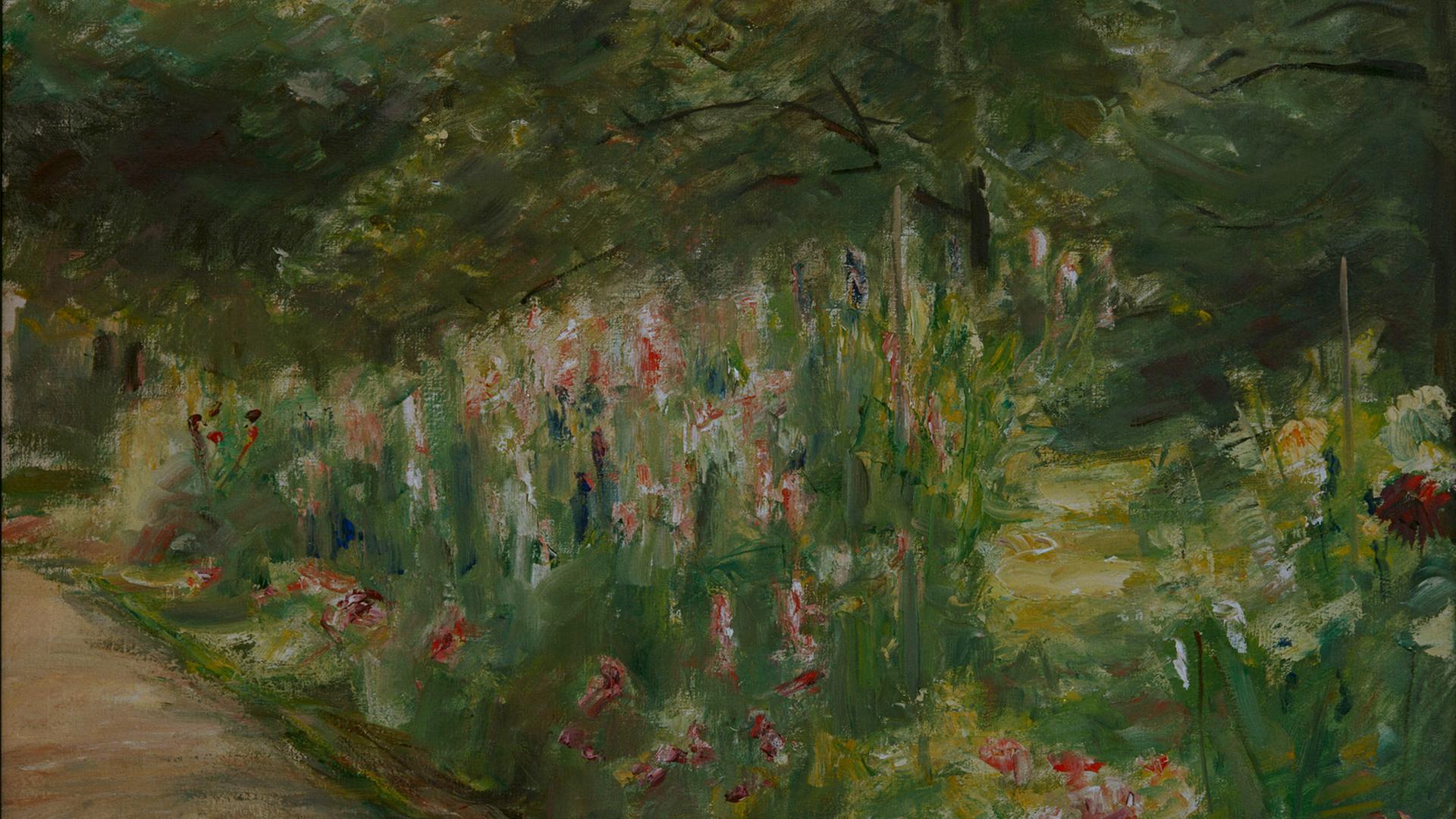 Gemälde von 1923 'Wannseegarten' von Max Liebermann (1847-1935). Gemälde von 1923 'Wannseegarten' von Max Liebermann (1847-1935).