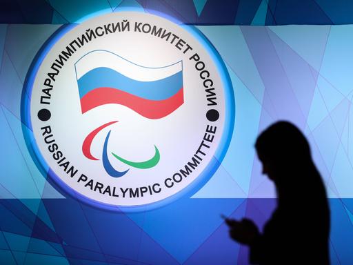 Das Logo des Paralympischen Komitees Russlands.