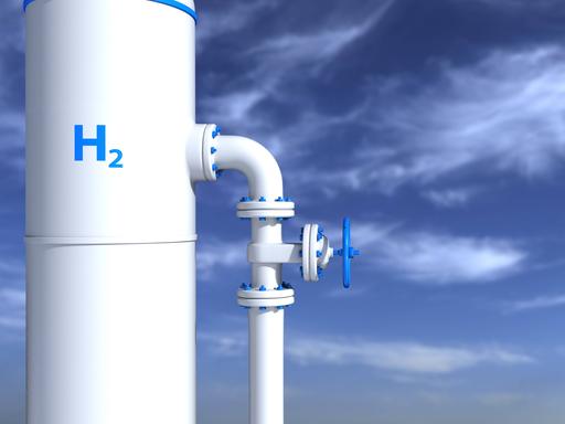 Grafische Darstellung: H2 Hydrogen Gas Tank.