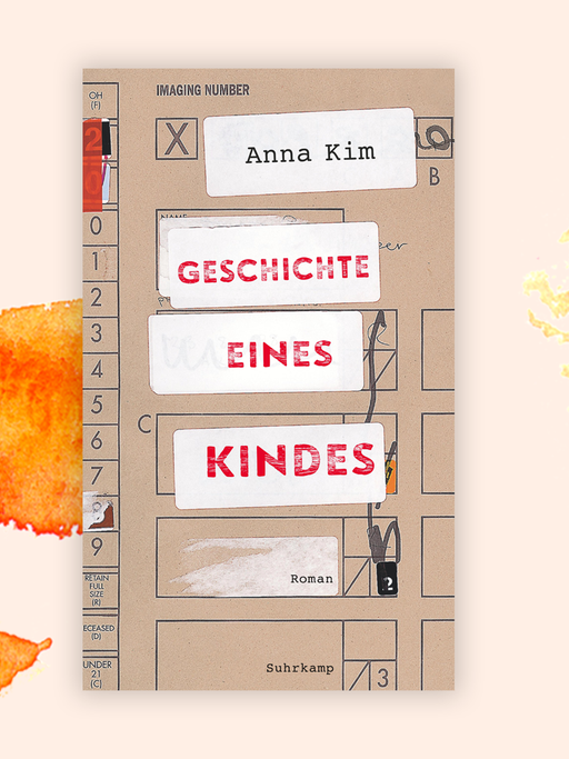 Auf dem Cover ist ein englischsprachiger Aktendeckel zu sehen. Darauf sind mit Klebestreifen der Autorinname und der Buchtitel vermerkt. Hinter dem Cover sind orangene Farbverläufe zu sehen.