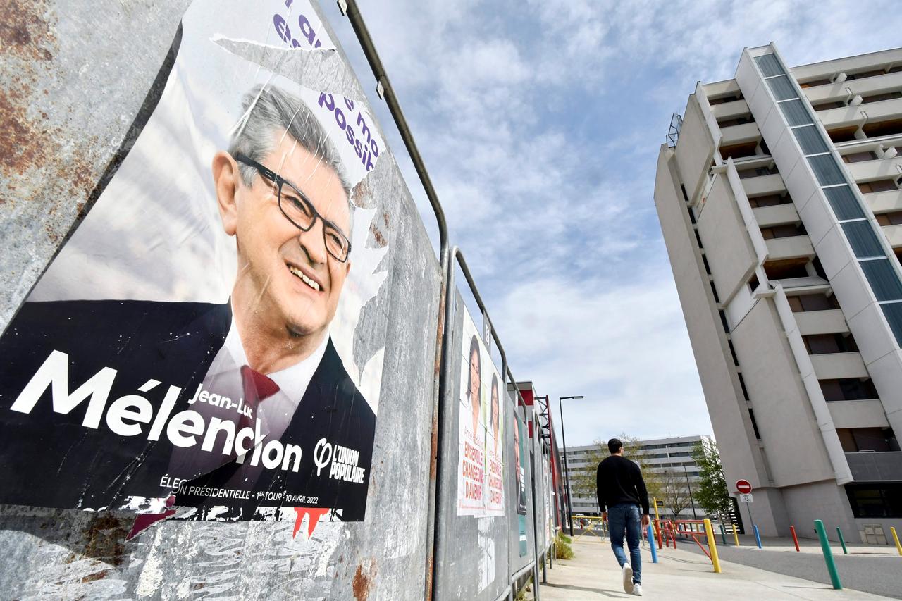 Wahlplakat von Jean-Luc Melenchon. Wahlplakat von Jean-Luc Melenchon.