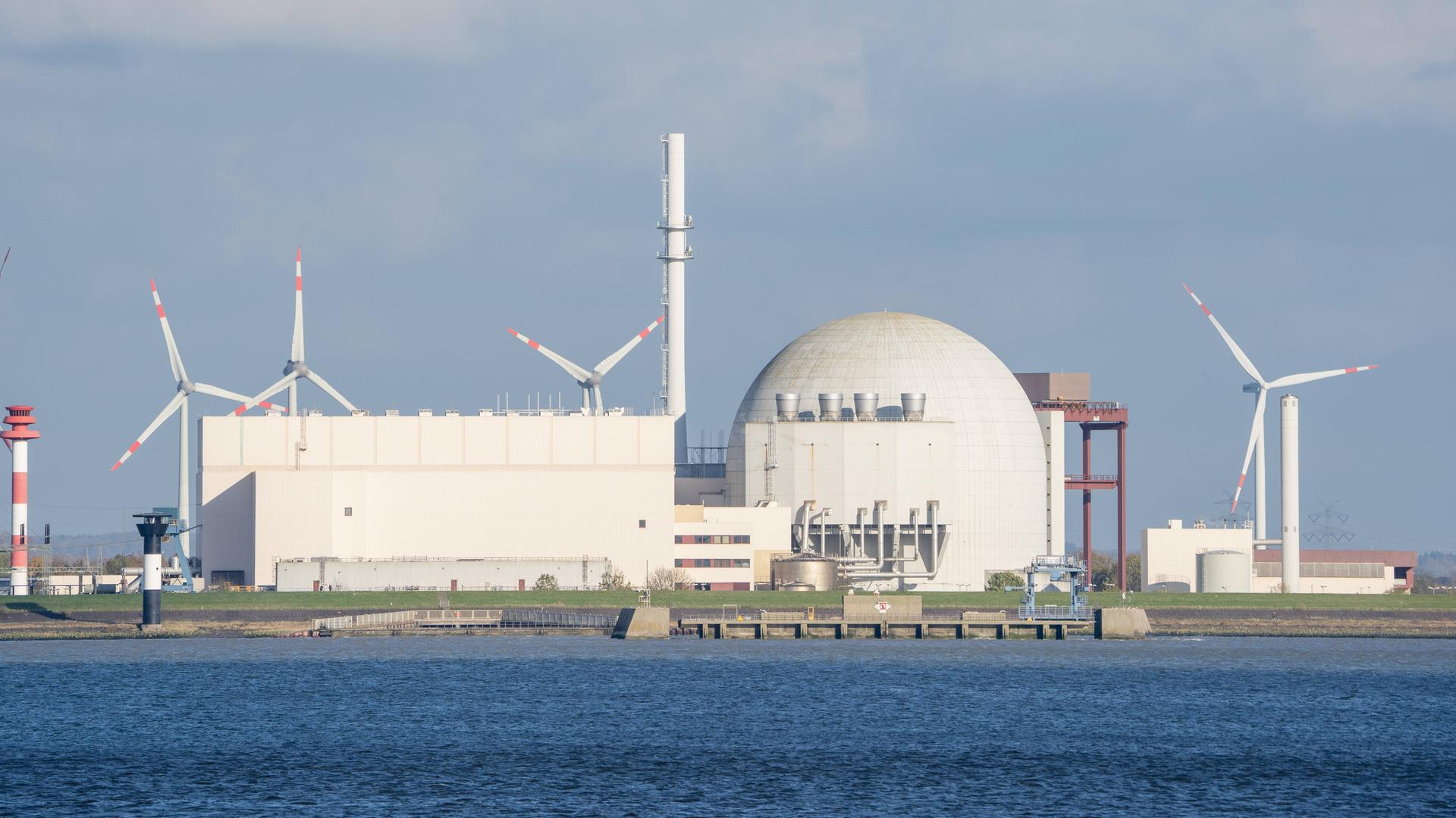 Das Atomkraftwerk Brokdorf in Schleswig-Holstein. Es wird Ende 2021 endgültige stillgelegt