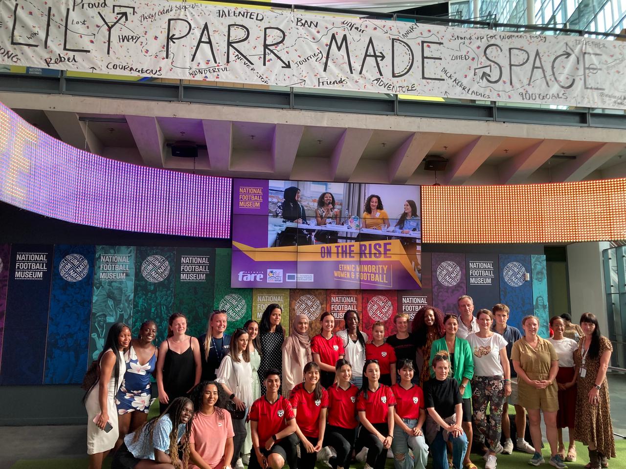 Eine Konferenz in Manchester, wo im Nationalen Fußballmuseum über das Thema diskutiert wurde. Eine Konferenz in Manchester, wo im Nationalen Fußballmuseum über das Thema diskutiert wurde.