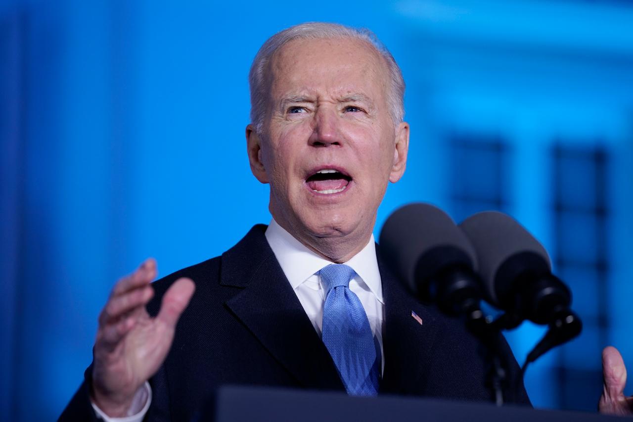 US-Präsident Joe Biden spricht in Polen. US-Präsident Joe Biden spricht in Polen.