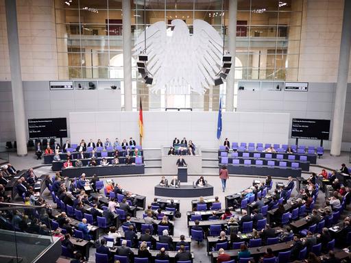 Plenarsitzung im Bundestag in Berlin.