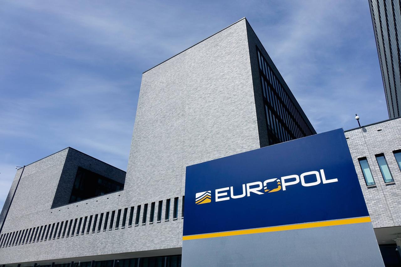 Das Gebäude von Europol in Den Haag, Niederlande. Europol ist eine Polizeibehörde der Europäischen Union. 
