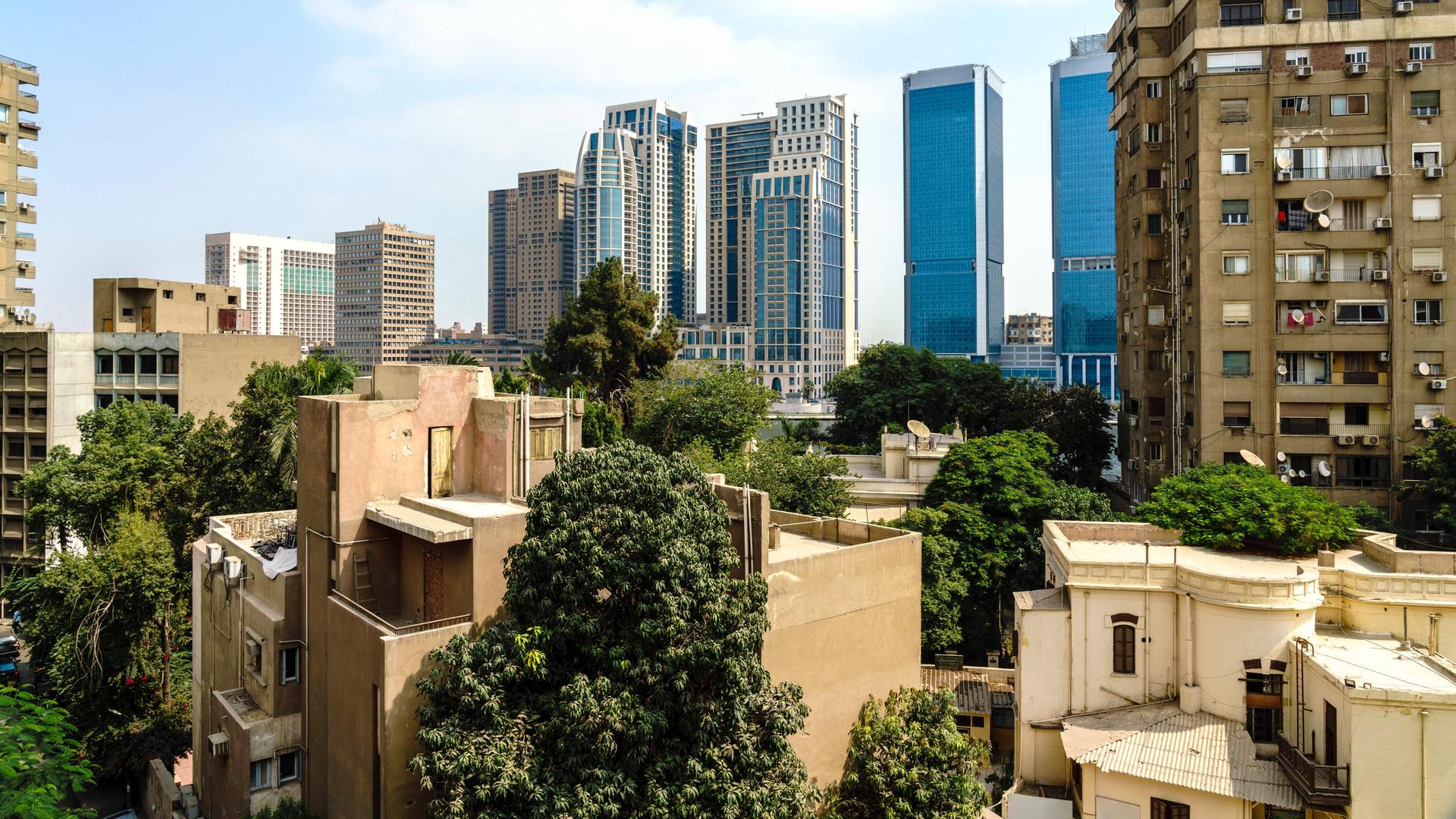 Blick auf den Kairoer Stadtteil Zamalek im Mai 2022 Blick auf den Kairoer Stadtteil Zamalek im Mai 2022