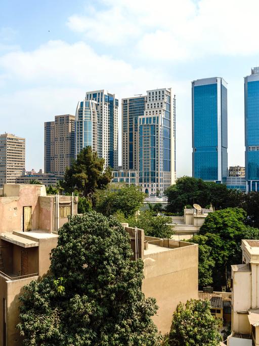 Blick auf den Kairoer Stadtteil Zamalek im Mai 2022
