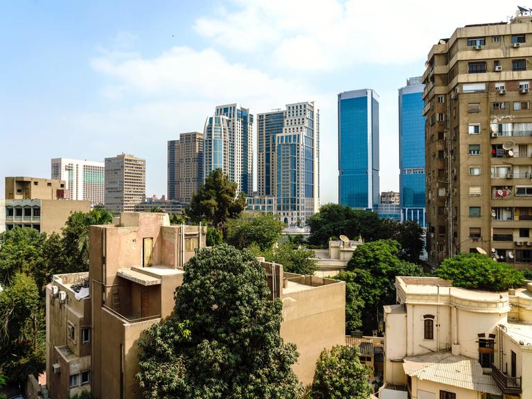 Blick auf den Kairoer Stadtteil Zamalek im Mai 2022