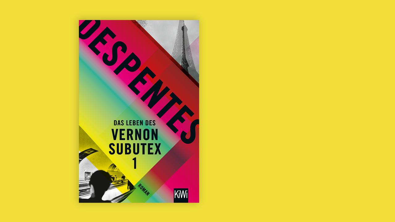 In kräftigem Gelb, Pink und Grün flimmern die Farben auf dem Cover von "Das Lebend es Vernon Subutex". In kräftigem Gelb, Pink und Grün flimmern die Farben auf dem Cover von "Das Lebend es Vernon Subutex".