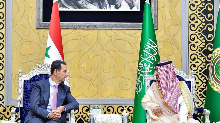 Syriens Präsident Baschar al Assad beim Gipfel der Arabischen Liga in Jeddah, Saudi-Arabien. 