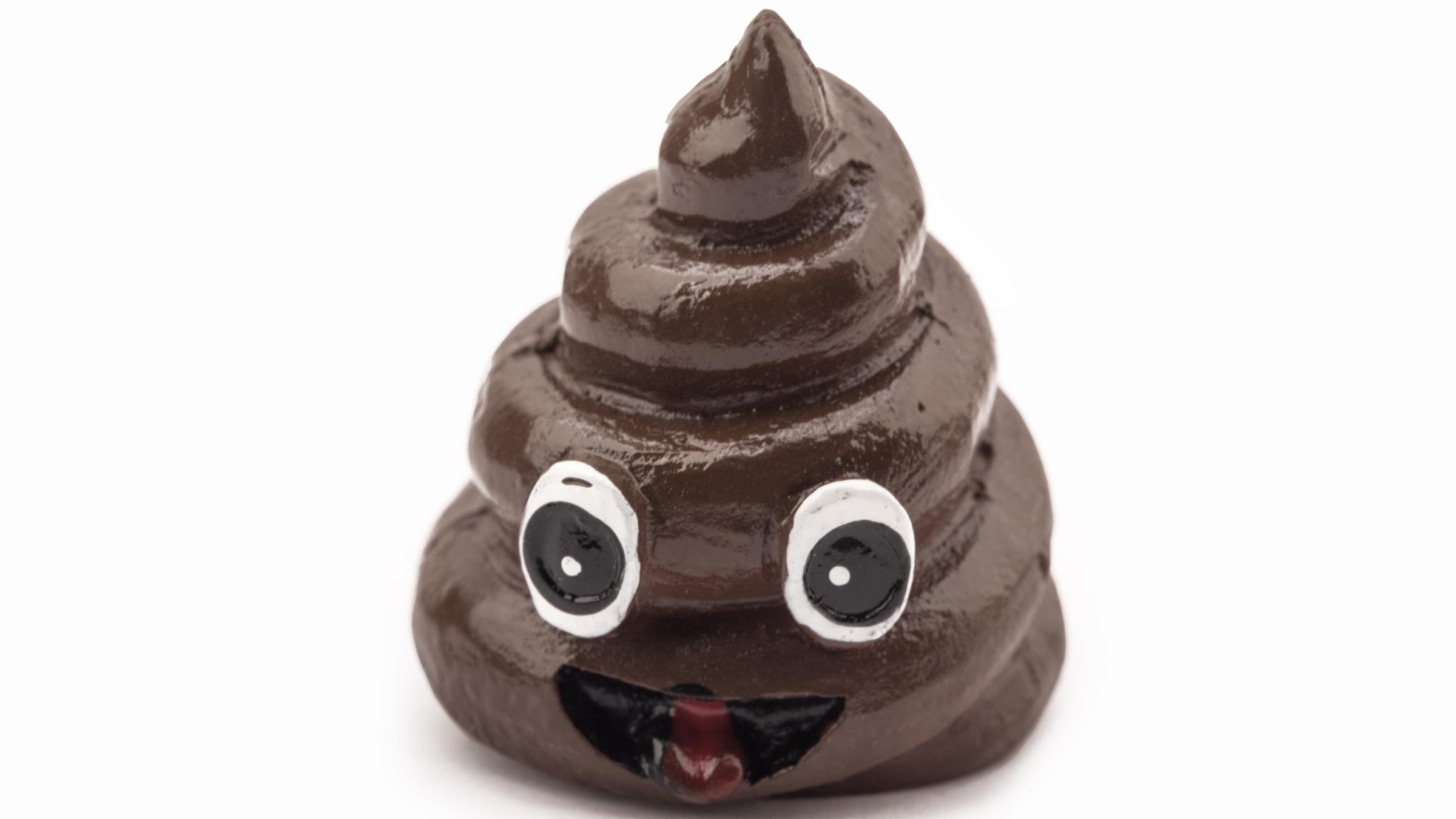 Nachbildung des bekannten grinsenden Kacke-Emojis Nachbildung des bekannten grinsenden Kacke-Emojis