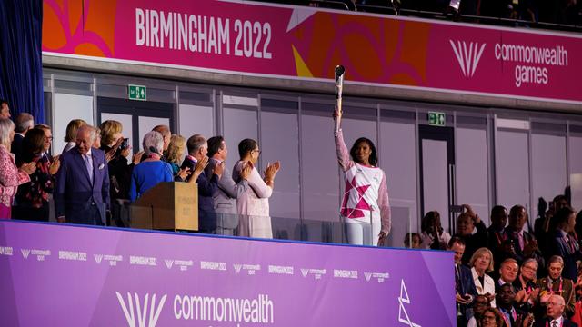 Eröffnungsfeier der Commonwealth Games 2022 in Birmingham am 28. Juli 2022 im Alexander Stadium.