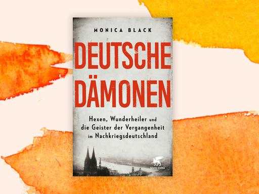 Das Cover des Buches "Deutsche Dämonen" von Monica Black vor einer Aquarellcollage.