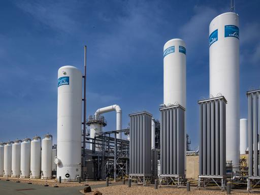 Wasserstoffverflüssigungsanlage der Firma Linde in Nünchritz, Sachsen