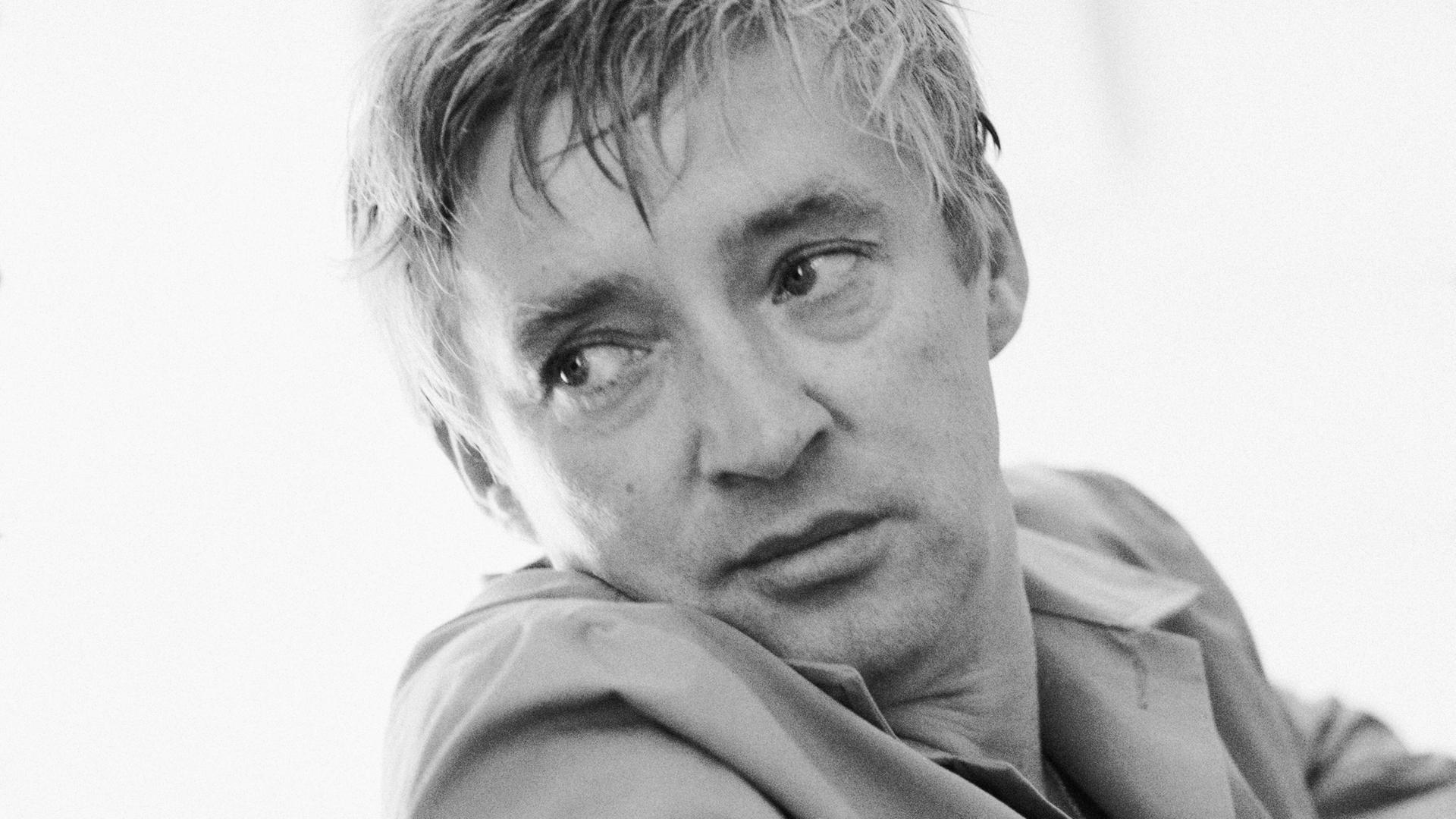 Schwarz-Weiß-Porträt des österreichischen Schauspielers Oskar Werner aus dem Jahr 1960 Schwarz-Weiß-Porträt des österreichischen Schauspielers Oskar Werner aus dem Jahr 1960