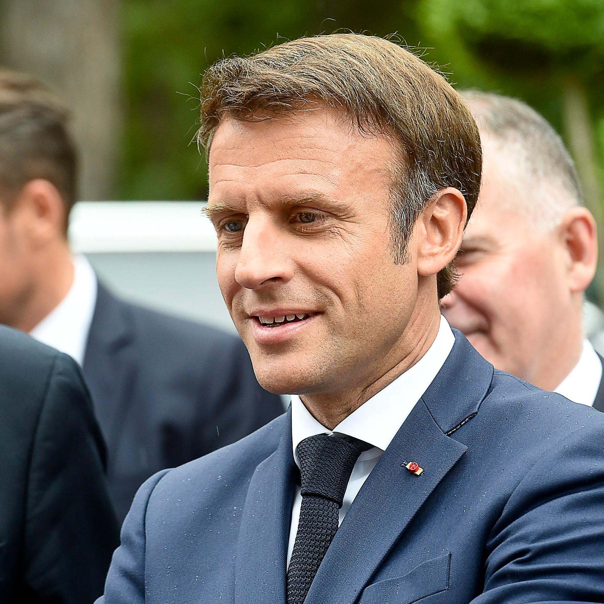 Frankreichs Präsident Emmanuel Macron im Porträt. 