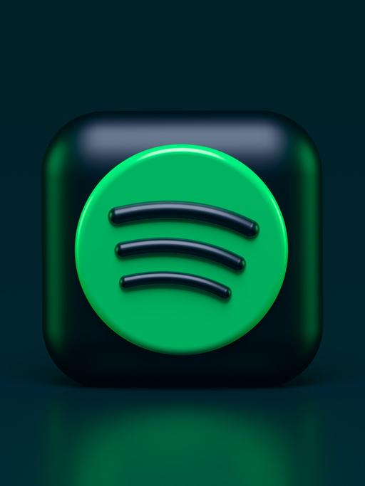Kubus mit Spotify Logo
