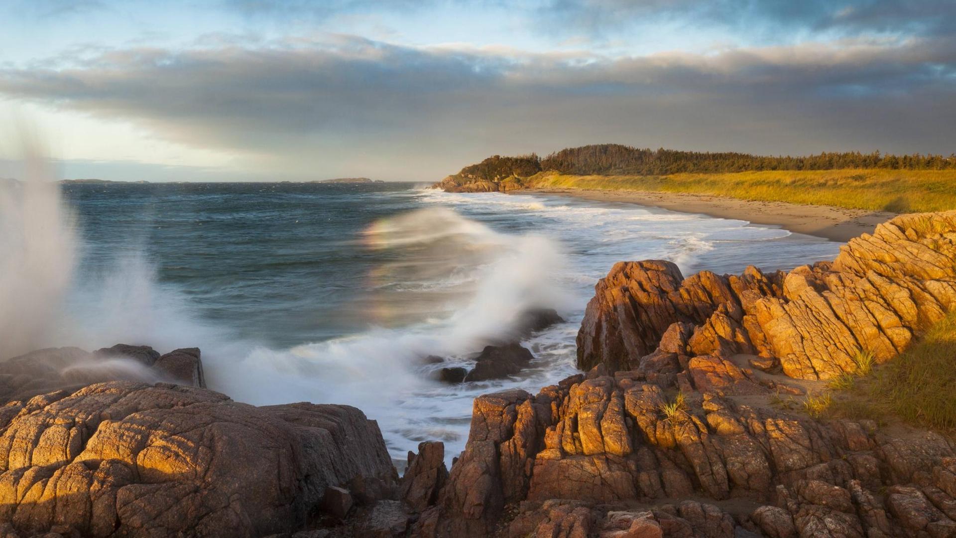 Was passiert, wenn der Meeresspiegel steigt? Zu sehen: Eine Sandbanks Provincial Park, Newfoundland Was passiert, wenn der Meeresspiegel steigt? Zu sehen: Eine Sandbanks Provincial Park, Newfoundland