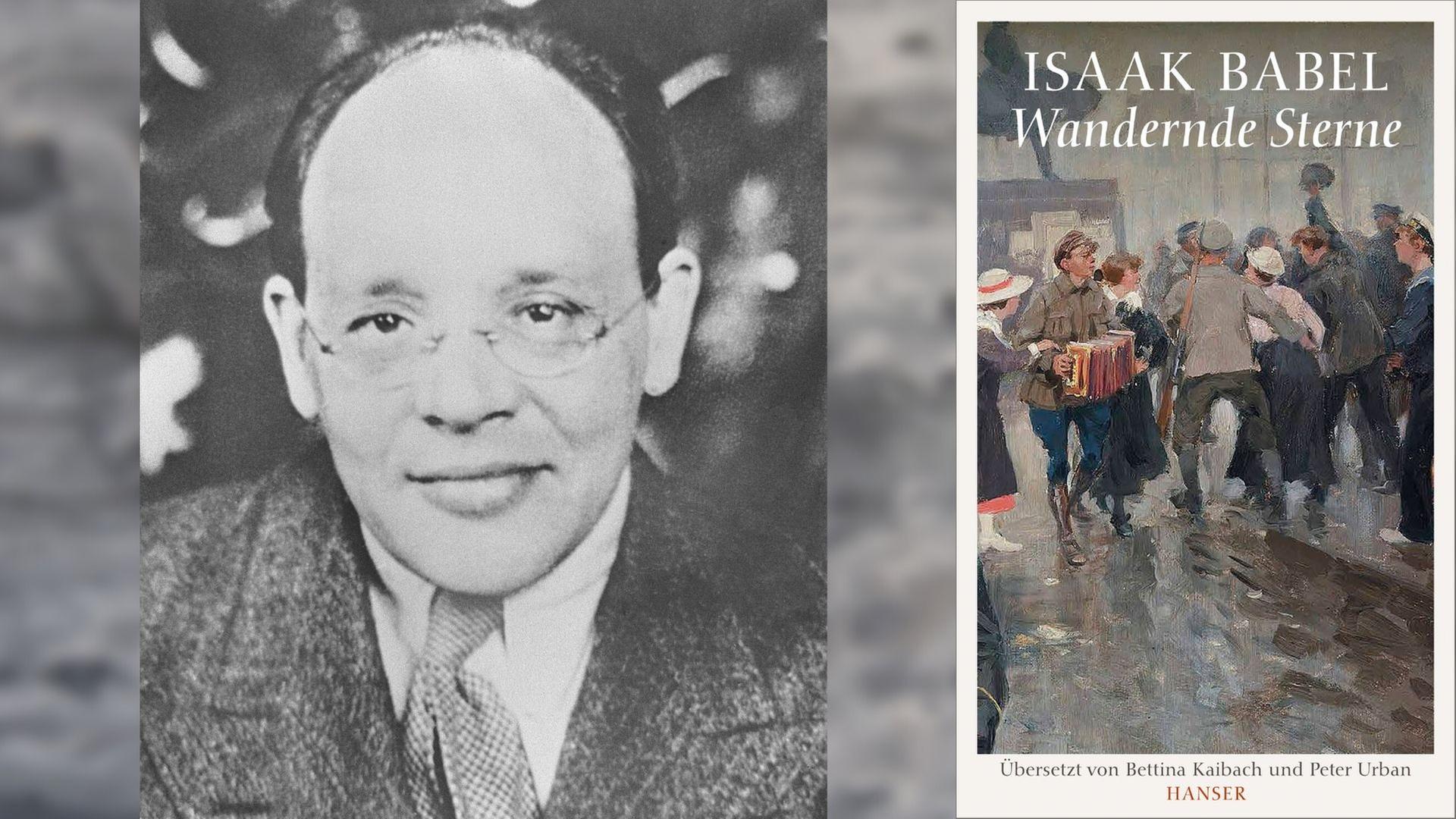 Der Schriftsteller Isaak Emmanuilovich Babel 1926 und sein Buch "Wandernde Sterne" Der Schriftsteller Isaak Emmanuilovich Babel 1926 und sein Buch "Wandernde Sterne"