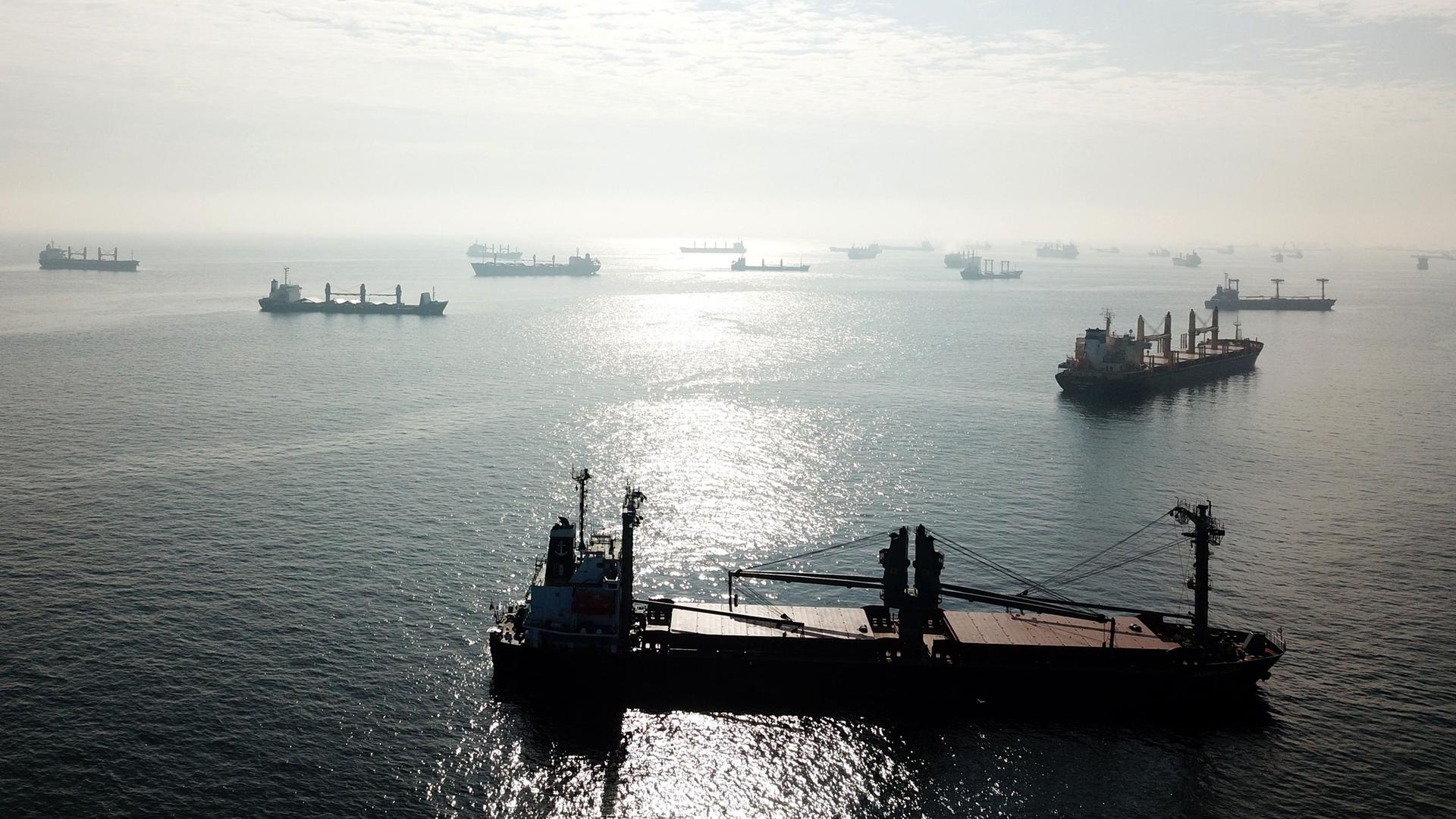 Bosporus, Türkei: Mehrere Schiffe mit ukrainischem Getreide an Bord