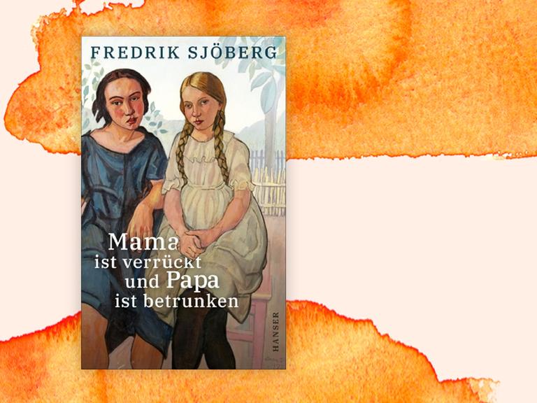 Buchcover zu Fredrik Sjöberg auf orangefarbenem Aquarellhintergrund