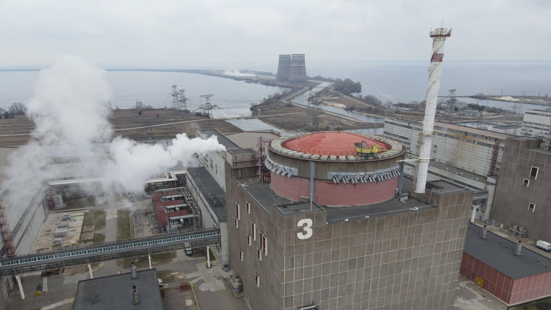 Luftbild des Atomkraftwerks Saporischschja Luftbild des Atomkraftwerks Saporischschja