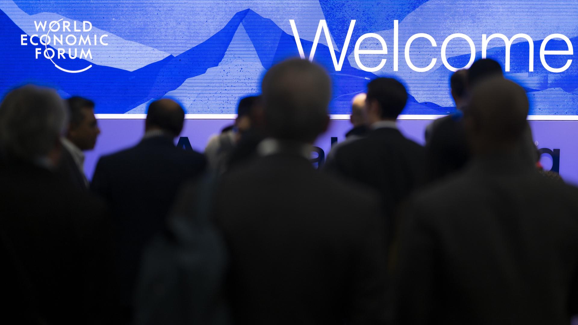Blick auf Gäste des 51.Weltwirtschaftsforums in Davos. Blick auf Gäste des 51.Weltwirtschaftsforums in Davos.