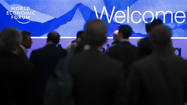 Blick auf Gäste des 51.Weltwirtschaftsforums in Davos. 