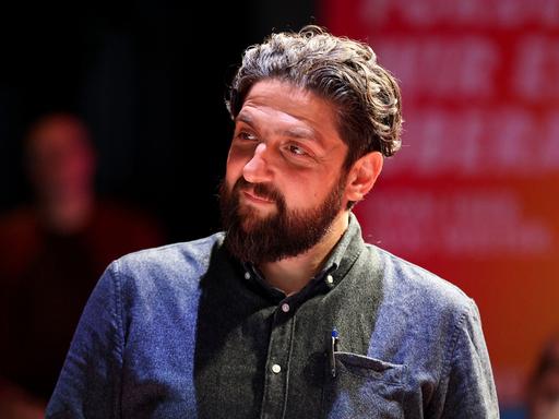 Der Soziologe Aladin El-Mafaalani bei eine Wahlkampfveranstaltung in Dortmund
