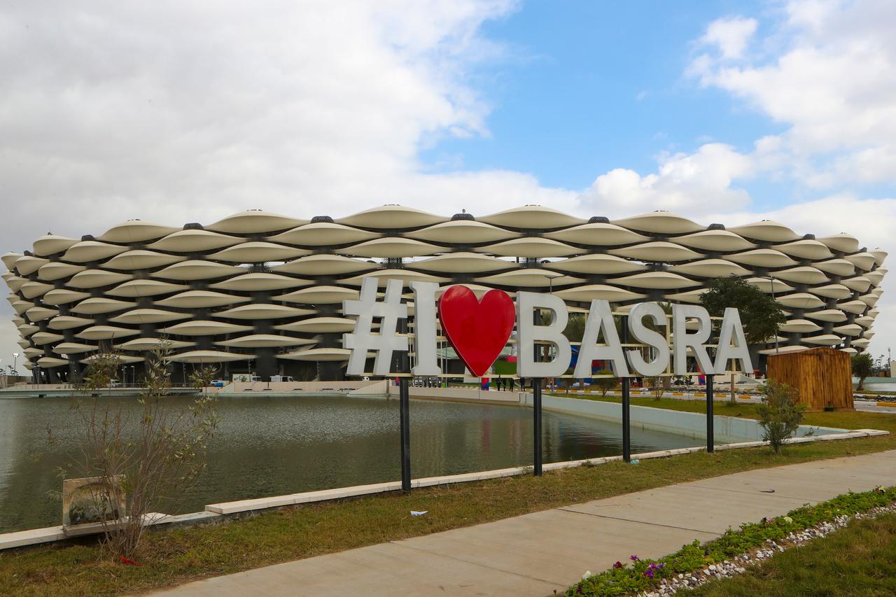Das Basra International Stadium, in dem die Spiele des 25. Arab Gulf Cups ausgetragen werden Das Basra International Stadium, in dem die Spiele des 25. Arab Gulf Cups ausgetragen werden