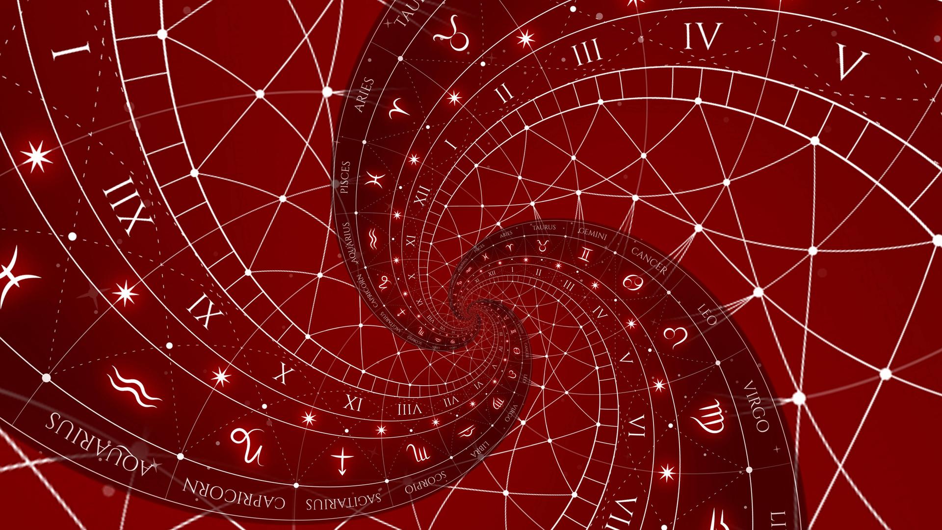 Wir sehen einen Ausschnitt aus einem englischsprachigen Horoskop. Wir sehen einen Ausschnitt aus einem englischsprachigen Horoskop.