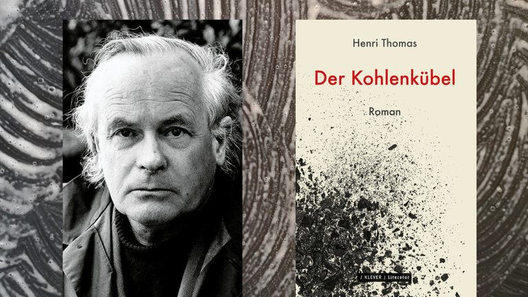 Ein Portrait des Schriftstellers Henri Thomas und das Buchcover seines Romans "Der Kohlenkübel" Ein Portrait des Schriftstellers Henri Thomas und das Buchcover seines Romans "Der Kohlenkübel"