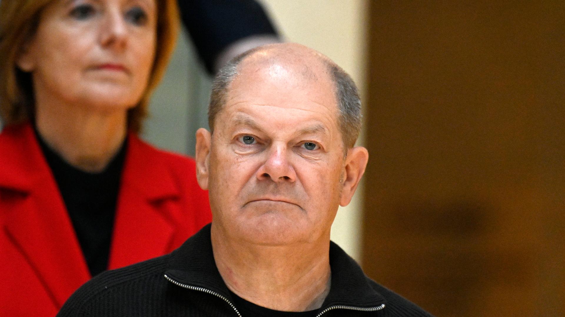 Olaf Scholz beim Pressetermin zur Klausur der SPD-Spitze zum Jahresauftakt im Willy-Brandt-Haus. Berlin, 08.01.2023 Olaf Scholz beim Pressetermin zur Klausur der SPD-Spitze zum Jahresauftakt im Willy-Brandt-Haus. Berlin, 08.01.2023