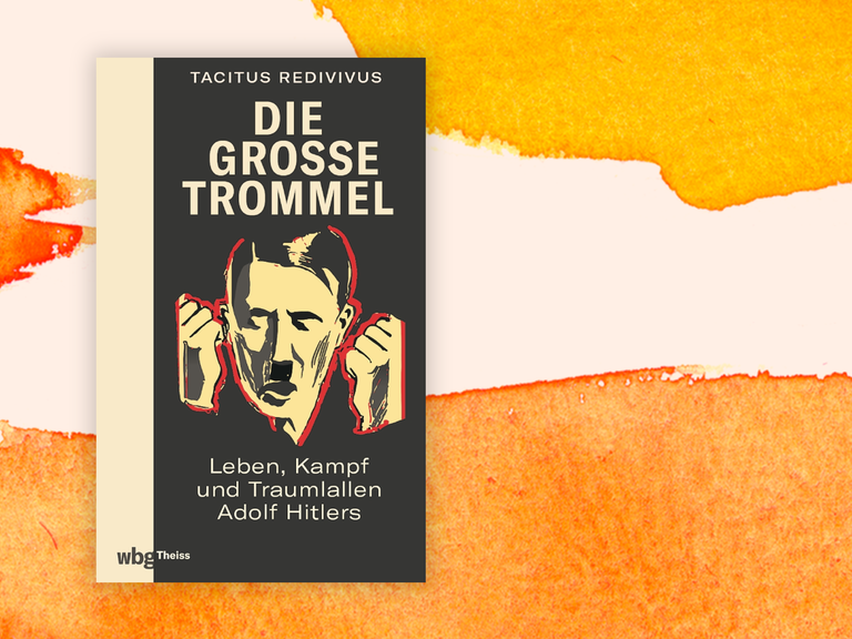 Auf dem Cover ist eine Grafik mit einem stilisierten Hitler-Porträt zu sehen. Darauf der Buchtitel und der Autorenname.