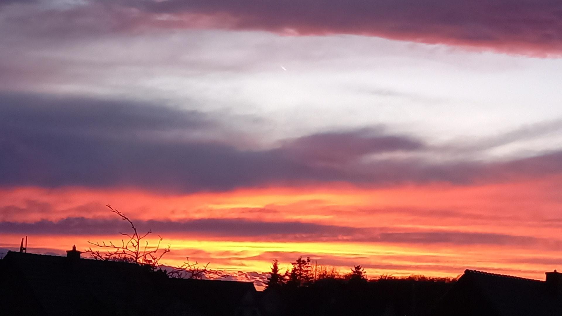 Sonnenuntergang in der Voreifel