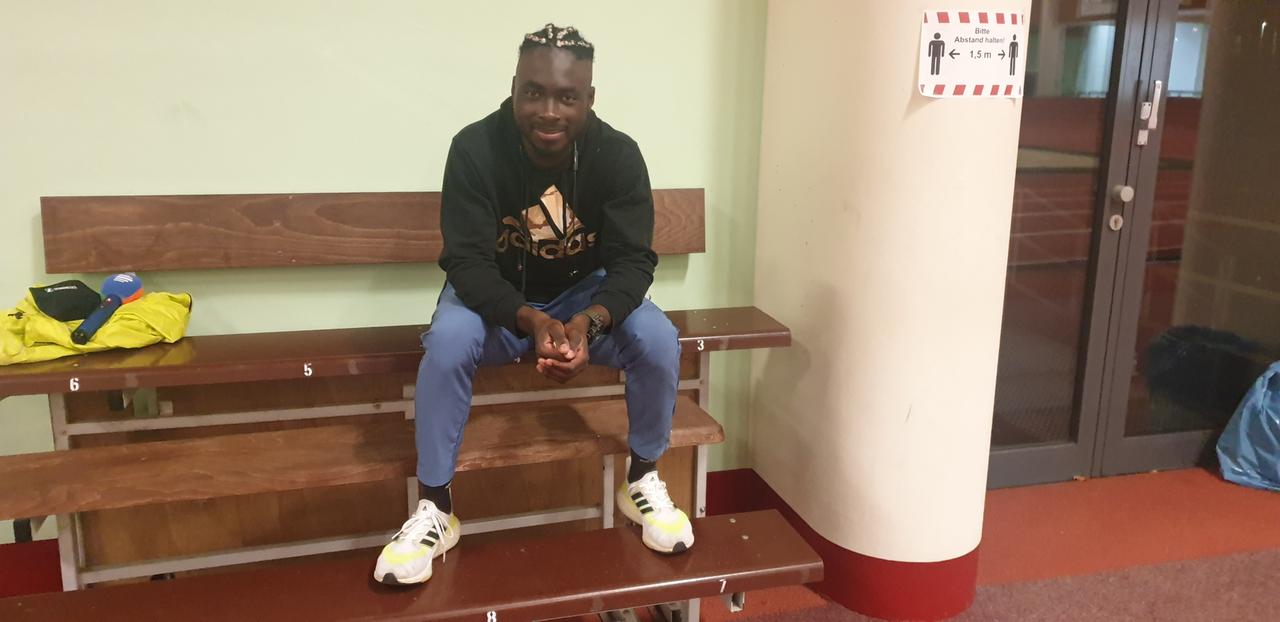 Der Sprinter James Adebola vom SC Charlottenburg Der Sprinter James Adebola vom SC Charlottenburg