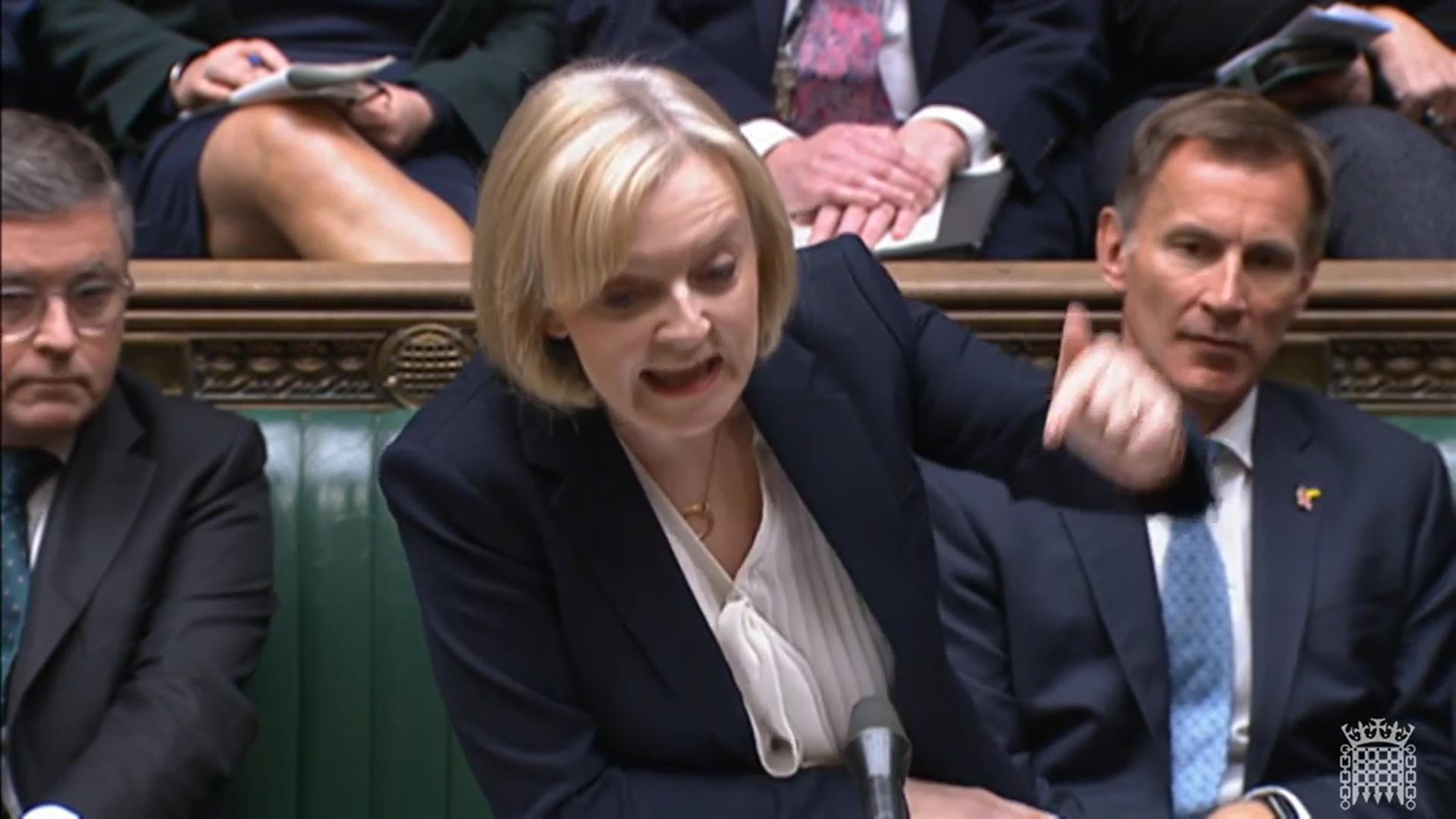 Premierministerin Liz Truss spricht im britischen Unterhaus Premierministerin Liz Truss spricht im britischen Unterhaus