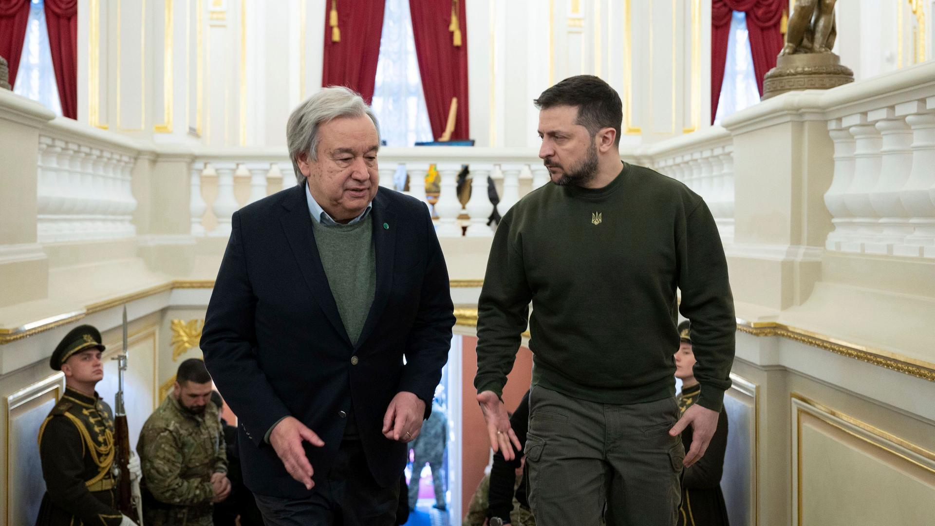 Ukraine - UNO-Generalsekretär Guterres Trifft Selenskyj In Kiew ...