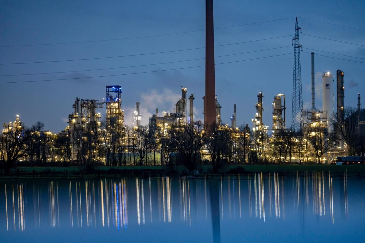 Ruhr Oel-Erdölraffinerien in Gelsenkirchen, Scholven, NRW, Deutschland, Ruhr Oel-Erdölraffinerien in Gelsenkirchen, Scholven, NRW, Deutschland,