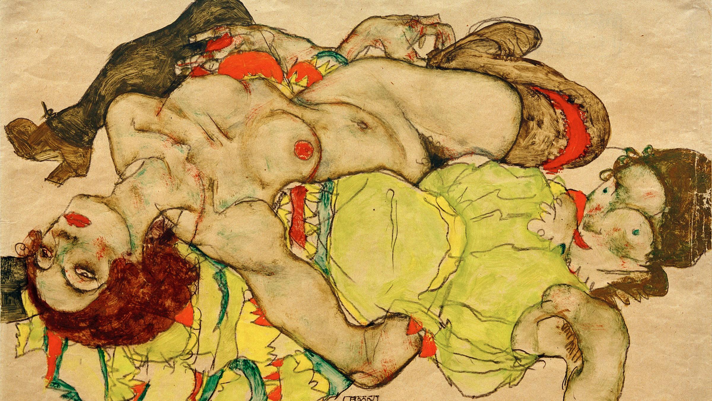 Egon Schiele (1890-1918): "Weibliches Liebespaar", 1915. Grap...</p>

                        <a href=